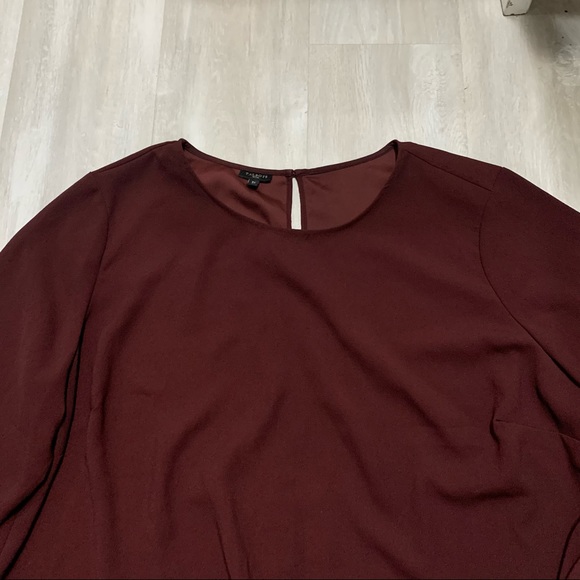 Talbots Maroon Burgundy Side Tie Top Blouse Sz 3X - Picture 5 of 8